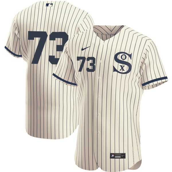 Men Chicago White Sox #73 No Name Cream stripe Dream version Elite Nike 2021 MLB Jerseys